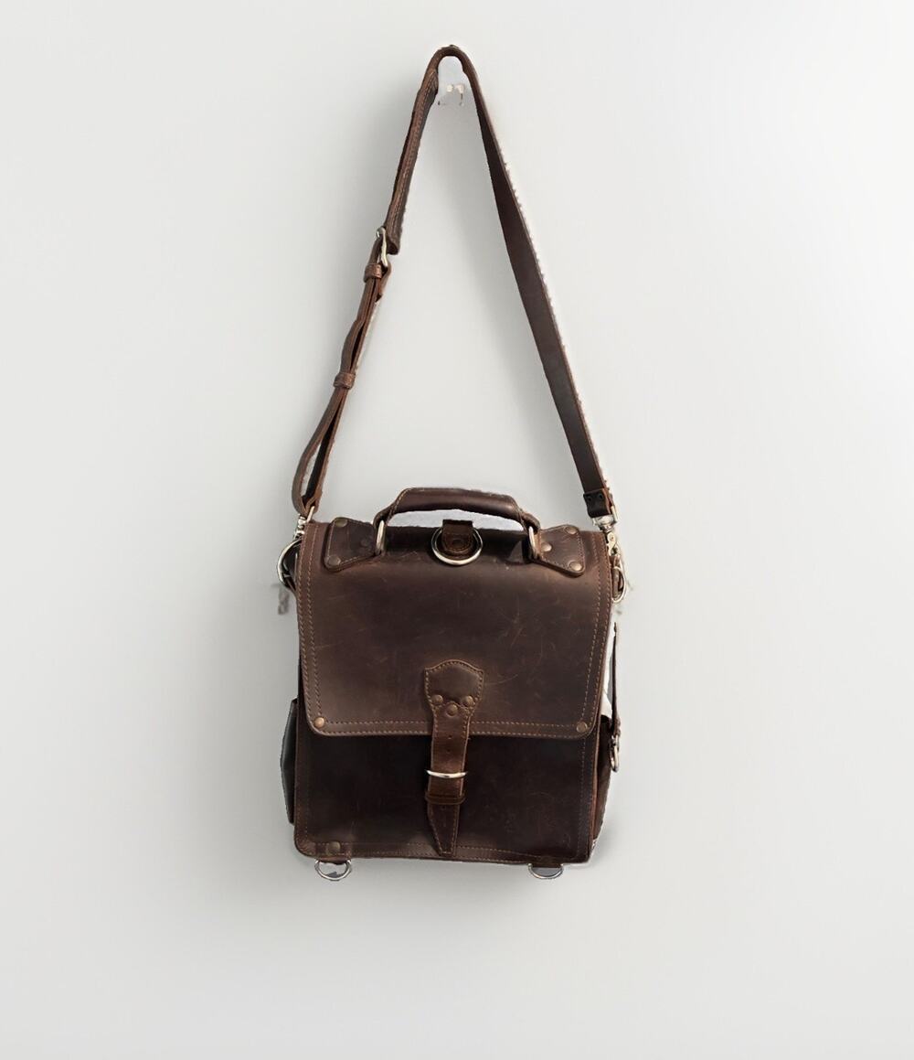 Saddleback Leather Company Coffee Brown Messenger Bag Converitble Backpack